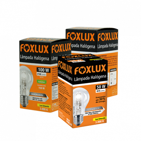 Lâmpada Halógena Clássica Foxlux 100W 220V