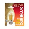 Lâmpada Vela LED Vintage 2W E-27 - OUROLUX