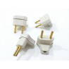 Plug Macho 2P 10A Triangulo Pequeno PLD6-2 Branco - Margirius