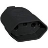 Plug Fêmea 2P+T 10A 2043 Preto - Perlex
