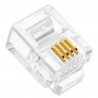 Plug RJ11 6P4C 4Vias Para Telefone