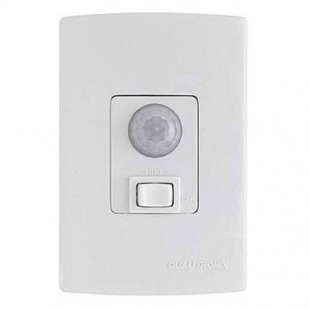 Sensor de Presença Embutir Multifuncional Qi6MB Com  Tecla - Bivolt - Qualitronix