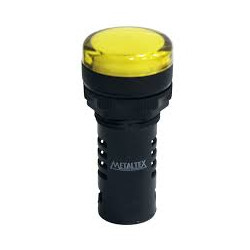 Sinaleiro LED 220V Amarelo 22MM