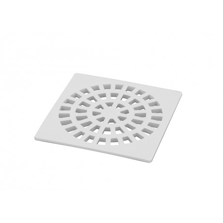 Tampa Para Ralo 10 X 10 PVC Quadrado Branco