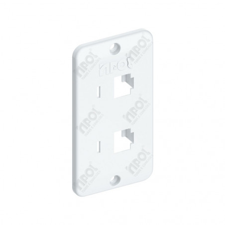 Tampa Tomada PVC Para Condulete 1 Branco 2 RJ45 - Inpol