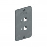 Tampa Tomada PVC Para Condulete 1 Cinza Escuro 2RJ-45 - Inpol