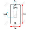 Tampa 1S Condulete PVC 3/4 Cinza Escuro - Inpol